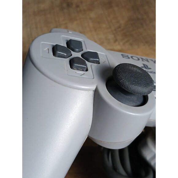 Sony PlayStation 1 PS1 Dual Shock Analog Gray OEM Controller SCPH-1200 - Tested - Picture 8 of 10